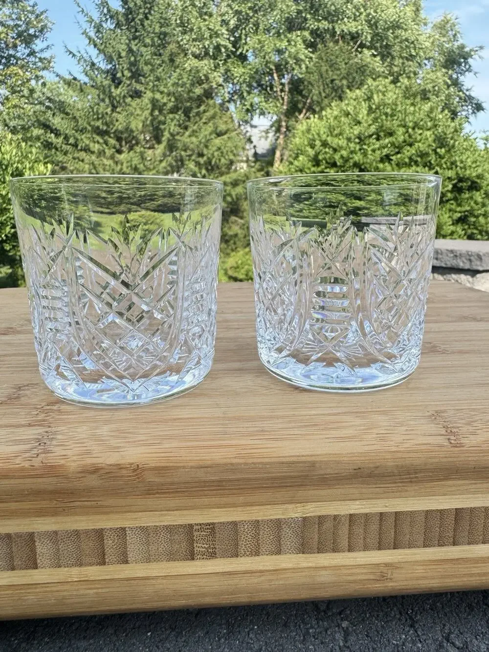 Waterford Crystal Clare Old Fashioned Lowball Tumbler Glasses 3.25”~Set Of 2
